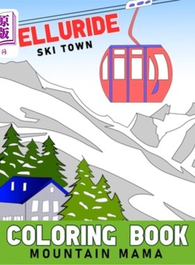 海外直订Telluride Winter Coloring Book 碲冬季着色书