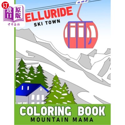 海外直订Telluride Winter Coloring Book 碲冬季着色书