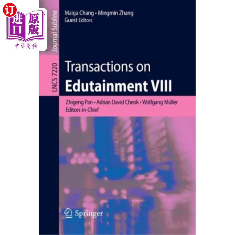 海外直订Transactions on Edutainment VIII 教育娱乐交易VIII