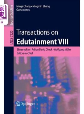 海外直订Transactions on Edutainment VIII 教育娱乐交易VIII