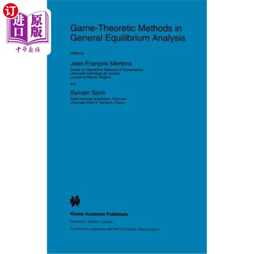 海外直订Game-Theoretic Methods in General Equilibrium Analysis 一般均衡分析中的博弈论方法
