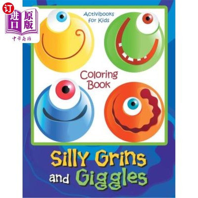 海外直订Silly Grins and Giggles Coloring Book 傻笑和傻笑填色书