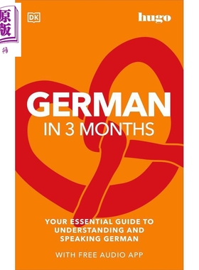 预售 三个月掌握德语 附音频 German in 3 Months with Free Audio App 德文语言学习工具书 英文原版进口图书【中商原版】