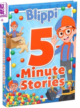 现货 Blippi 5分钟故事 Blippi 5-Minute Stories 英文原版 儿童绘本故事图画书 精装绘本 进口儿童读物 2-5岁童书【中商原版】