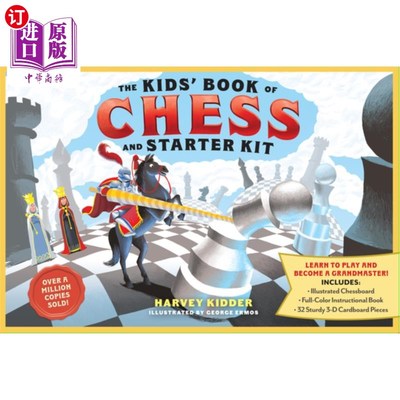 海外直订The Kids' Book of Chess and Starter Kit: Learn to Play and Become a Grandmaster! 儿童国际象棋入门教材:学会