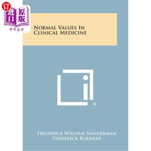 海外直订Normal Values in Clinical Medicine 临床医学正常值