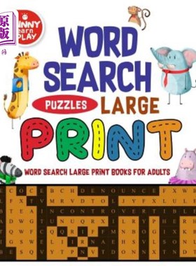 海外直订Word Search Large Print: Word Search Large Print Books Tremendous Fun Combinatio 文字搜索大印刷：文字搜索大