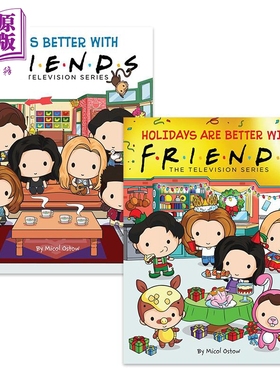 老友记绘本2册精装 Life is Holidays are Better with Friends 英文原版 钱德勒小钱钱 马修派瑞Matthew Perry 精装【中商原版】