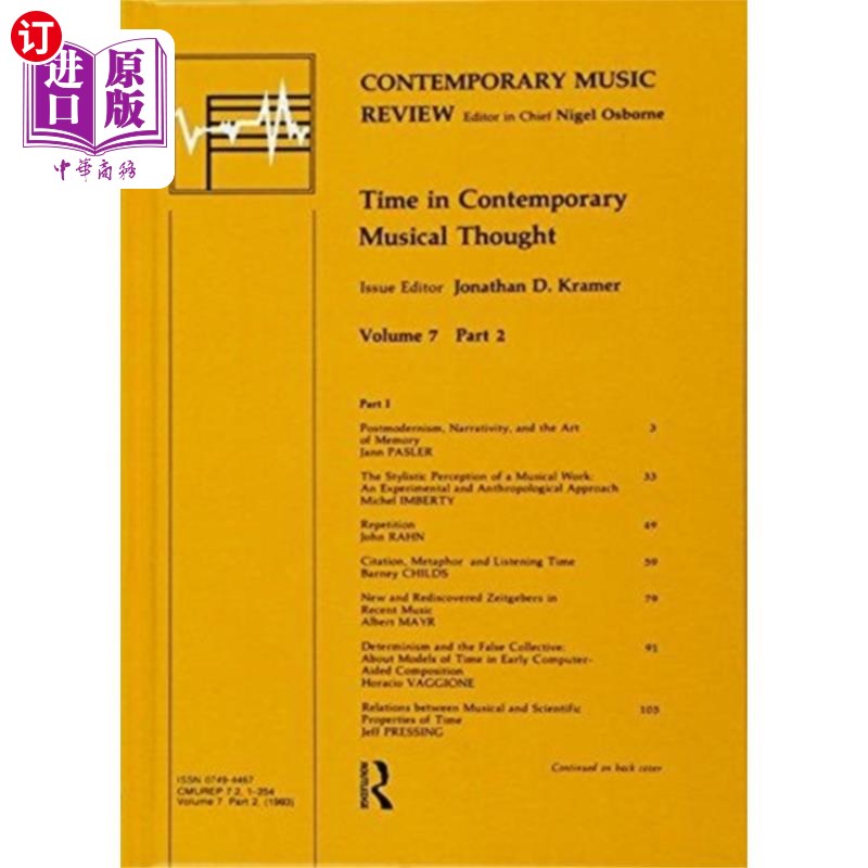 海外直订Time in Contemporary Musical Thought 当代音乐思想中的时间