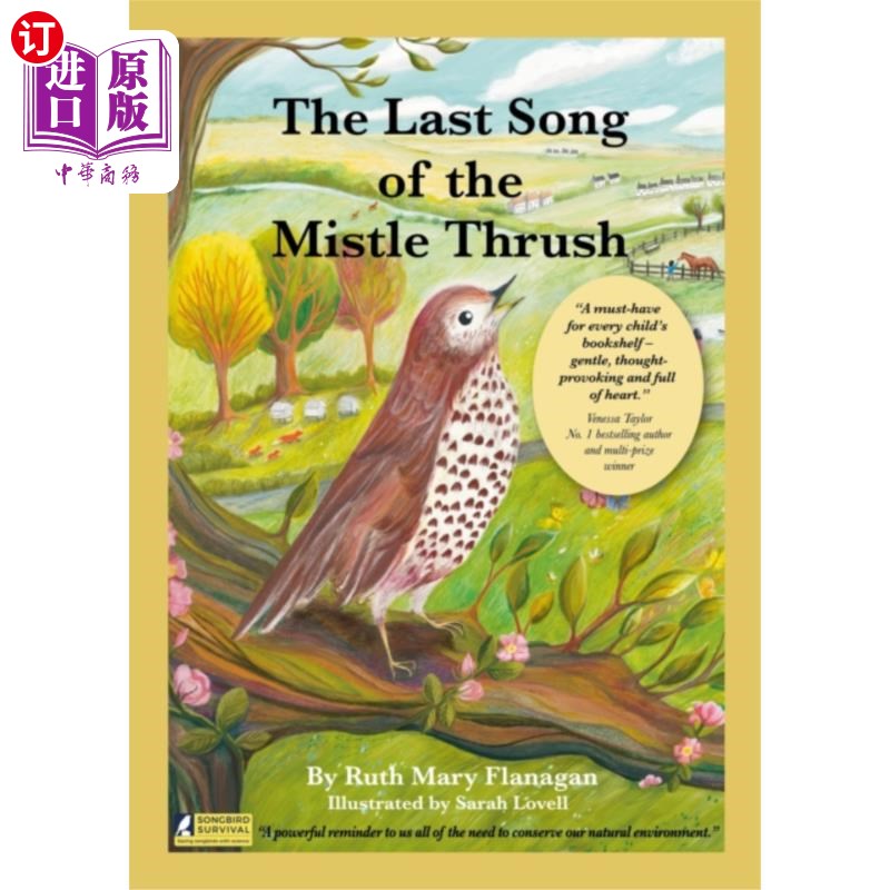海外直订Last Song of the Mistle Thrush - A timeless and ... 画眉的最后一首歌-一个永恒的和美丽的插图儿童诗歌，萦绕在
