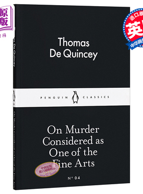 现货 LBS 04 On Murder Considered as One of the Fine Arts英文原版 小黑书 托马斯·德·昆西：论作为艺术的谋杀【中商原版】
