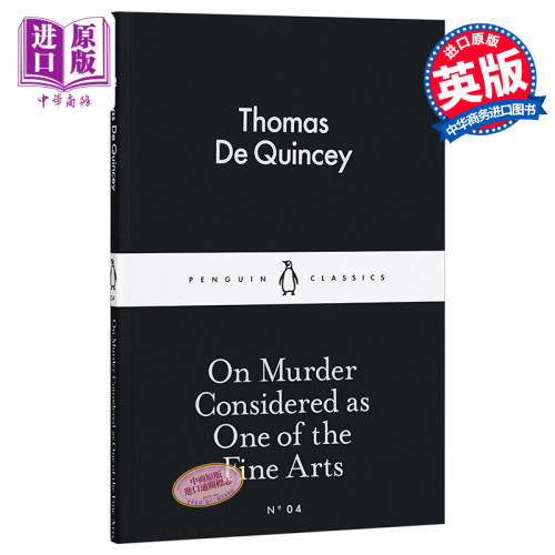 现货 LBS 04 On Murder Considered as One of the Fine Arts英文原版 小黑书 托马斯·德·昆西：论作为艺术的谋杀【中商原版】