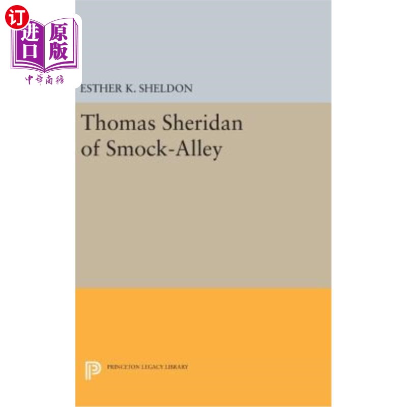 海外直订Thomas Sheridan of Smock-Alley斯莫克巷的托马斯·谢里登