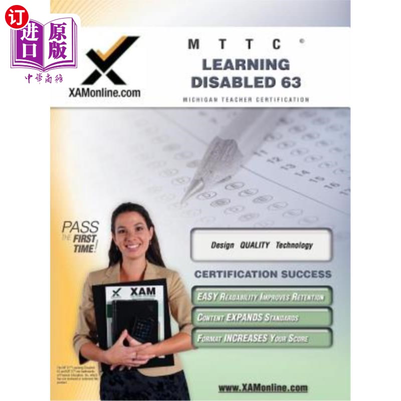 海外直订Mttc Learning Disabled 63 Teacher Certification Test Prep Study Guide MTTC学习障碍63教师资格考试备考学习指南