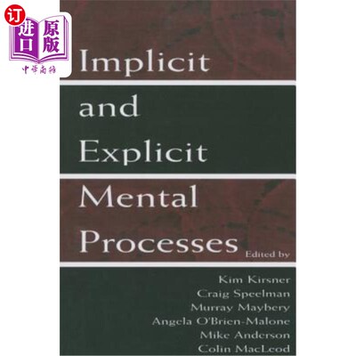 海外直订Implicit and Explicit Mental Processes 内隐和外显心理过程