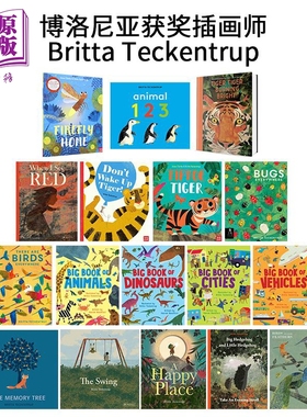 博洛尼亚获奖插画师Britta Teckentrup 英文儿童绘本插画师合集 萤火虫Firefly Home 老虎Tiger Burning Bright【中商原版】