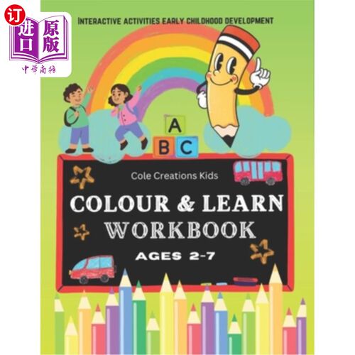 海外直订Interactive Activities Early Childhood Development book 5: Colour And Learn 互动活动幼儿发展第五册：色彩与