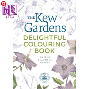 Book 海外直订Kew Colouring Delightful 邱园欢乐填色书 Gardens
