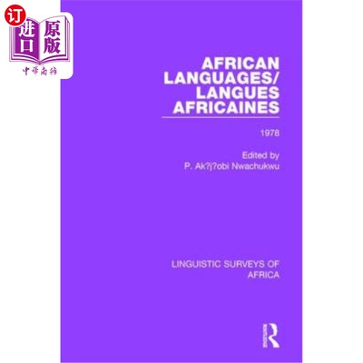 海外直订African Languages/Langues Africaines: Volume 4 1978 非洲语言/非洲语言：第4卷1978