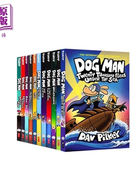 神探狗狗桥梁漫画1-11平装套装 Dog Man series 1-11 paperback Pack 狗狗侦探 英文原版幽默漫画章节书图像小说【中商原版?