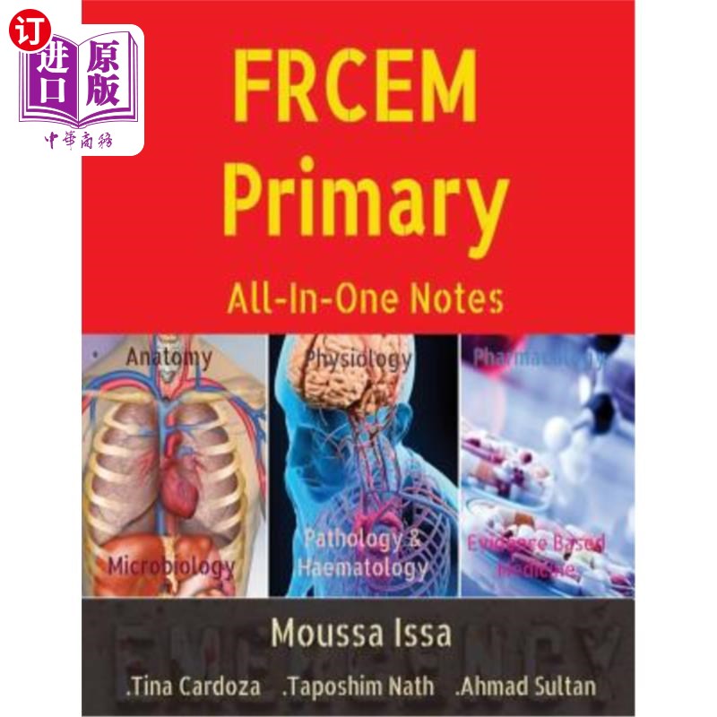 海外直订医药图书FRCEM Primary: All-In-One Notes (5th Edition, Full Colour) FRCEM小学：综合笔记（第五版，全彩）