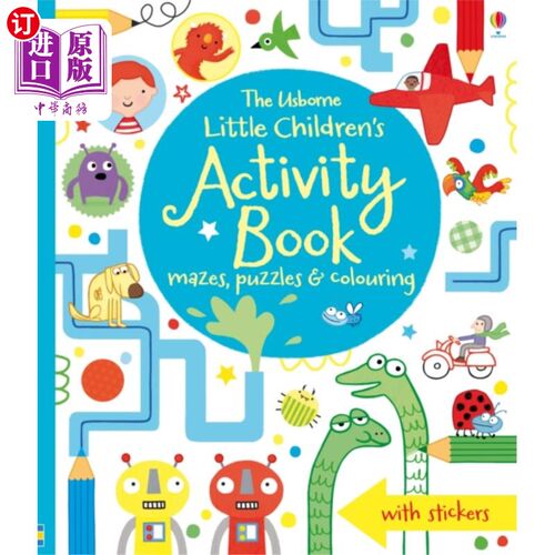 海外直订Little Children's Activity Book mazes, puzzles, ... 儿童活动书迷宫，拼图，着色和其他活动