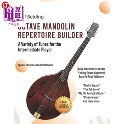 海外直订Octave Mandolin Repertoire Builder: A Variety of Tunes for the Intermediate Play 八度曼陀林曲目构建者：中级