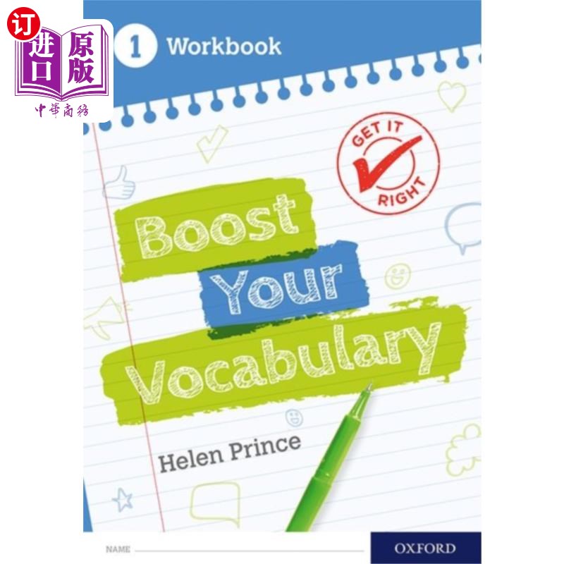 海外直订Get It Right: Boost Your Vocabulary Workbook 1 (... 正确使用:增加你的词汇量1(每包15本)
