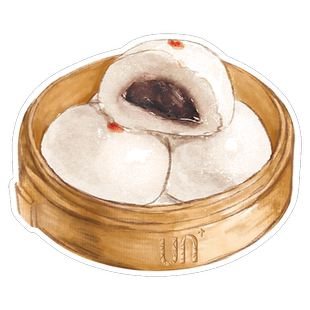 【早茶-豆沙包】 水彩手绘风点心异型带邮资明信片 新中式广州邮政定制可邮寄 文创旅游节日祝福收藏馈赠文化礼品【中商文创】