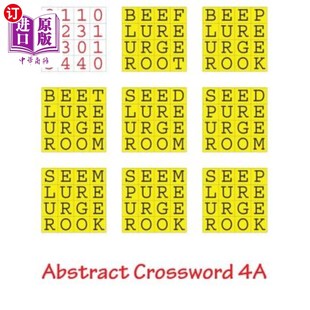海外直订Abstract 摘要填字游戏4A Crossword
