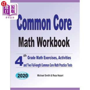 海外直订Common Core Math Workbook: 4th Grade Math Exercises, Activities, and Two Full-Le 共同核心数学练习册：四年级