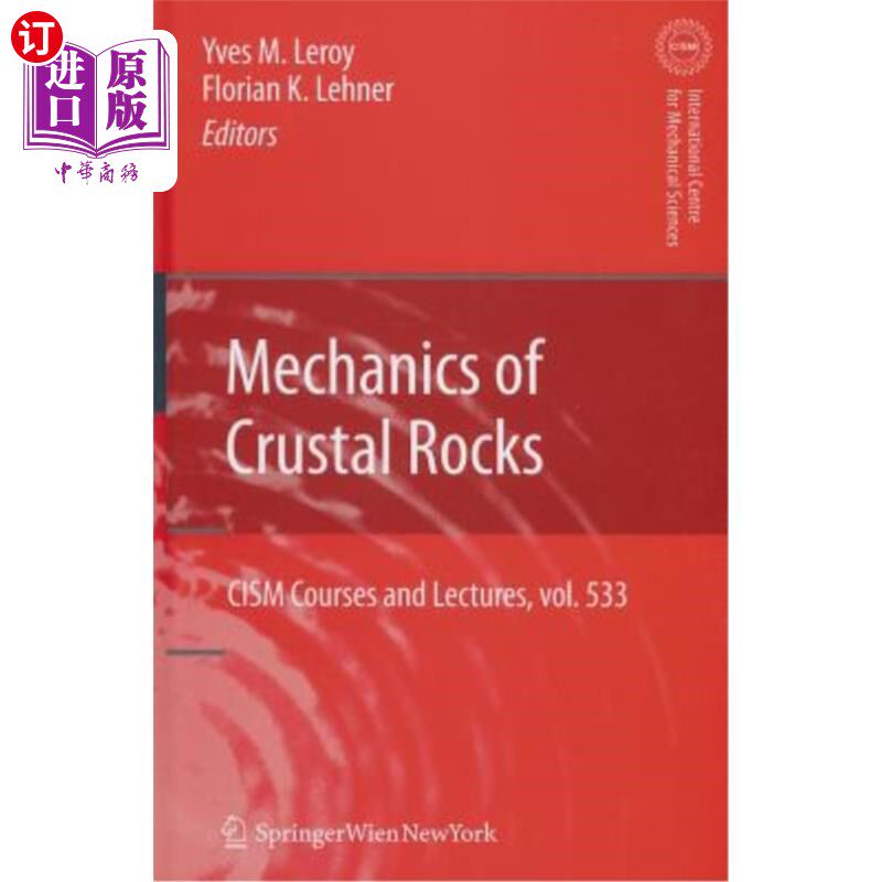 海外直订Mechanics of Crustal Rocks 地壳岩石力学