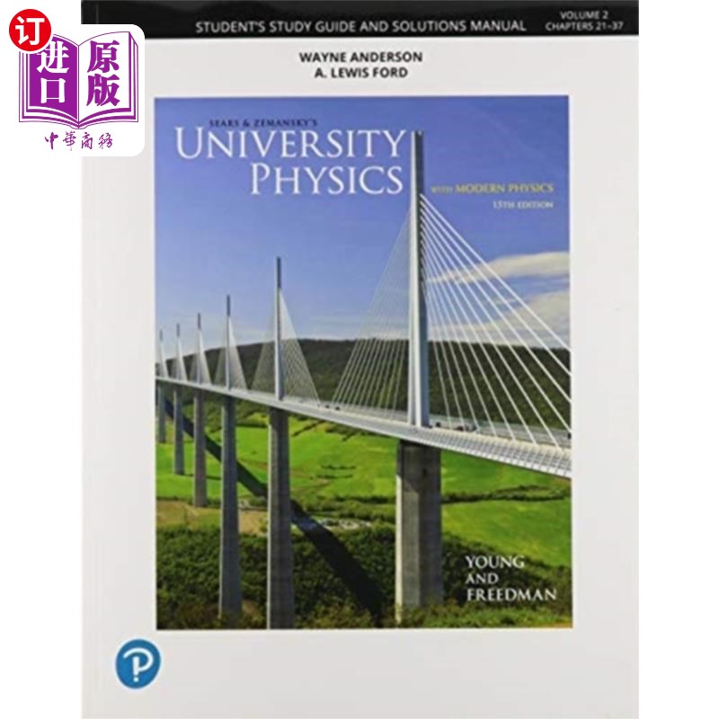 Student Study Guide and Solutions Manual for Uni... 大学物理第2卷学生学习指南和解决方案手册(Chs 21-37)【中商原版】