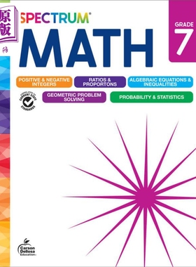 Spectrum Math Workbook Grade 7 2024新版光谱练习册 数学系列 七年级【中商原版】