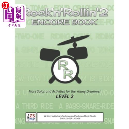 海外直订Rock'n'Rollin' 2 ENCORE: MORE Solos and Activities for Drummers 摇滚2安可:更多独奏和活动的鼓手