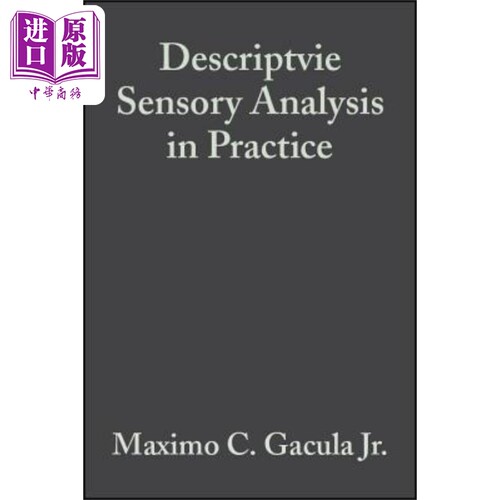 现货 描述性感官分析实践 Descriptvie Sensory Analysis in Practice 英文原版 Maximo Gacula 中商原版