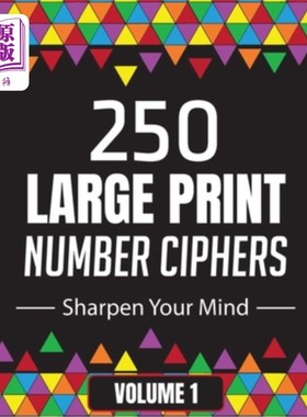 海外直订医药图书250 Large Print Number Ciphers to Sharpen Your Mind: A Number Cipher Puzzle Book 250大印刷数字密码