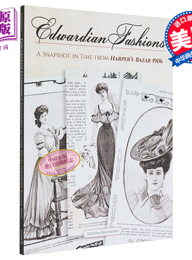 预售 Edwardian Fashions 进口艺术 爱德华七世时代的时尚 Dover【中商原版】