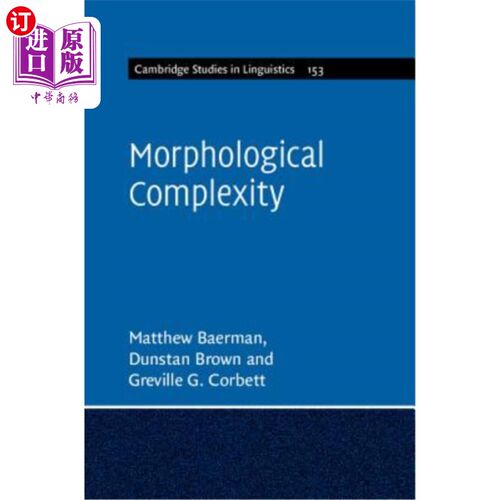 海外直订Morphological Complexity 形态的复杂性