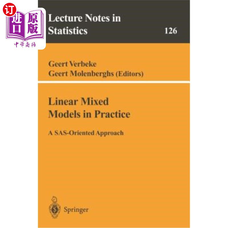 海外直订Linear Mixed Models in Practice: A Sas-Oriented Approach 实践中的线性混合模型：面向Sas的方法