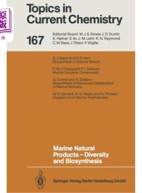 海外直订Marine Natural Products -- Diversity and Biosynthesis 海洋自然产品多样性与生物合成