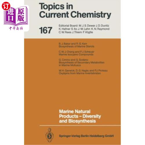 海外直订Marine Natural Products -- Diversity and Biosynthesis 海洋自然产品多样性与生物合成