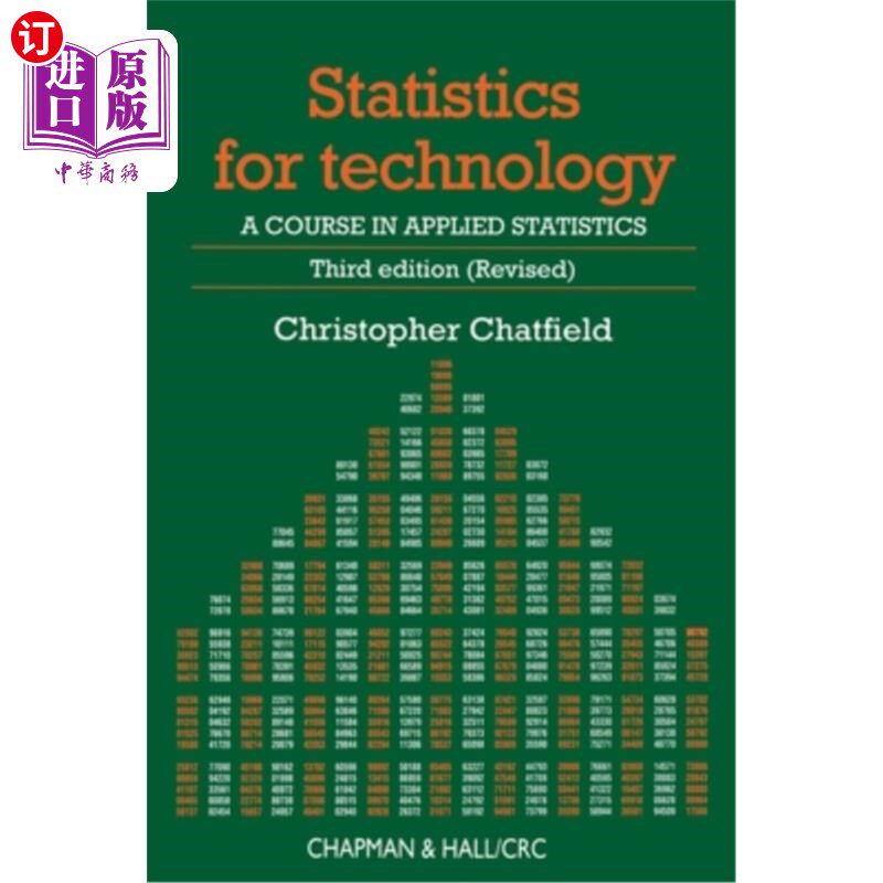 海外直订Statistics for Technology: A Course in Applied Statistics, Third Edition 技术统计学:应用统计学课程,第三版