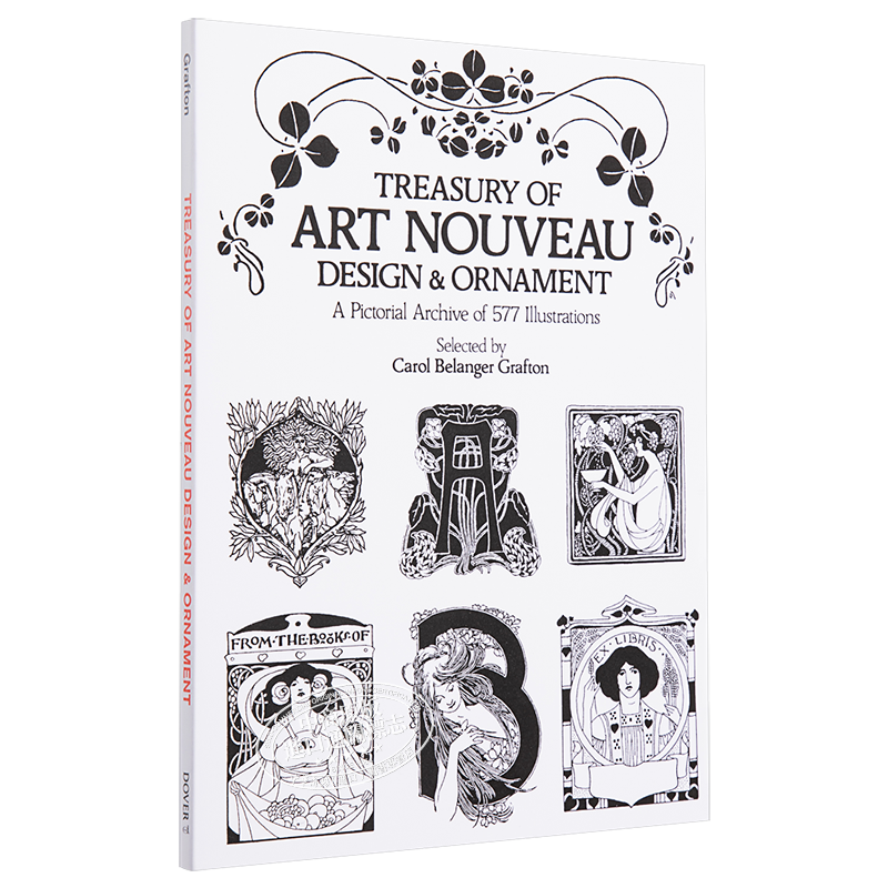 预售 Art Nouveau Design&Ornament 进口艺术 新艺术主义设计与装饰品宝库【中商原版】