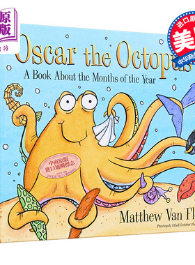 现货 A Book about the Months of the Year 章鱼奥斯卡:一本关于一年中的几个月的书 童书 Matthew Van Fleet【中商原版】
