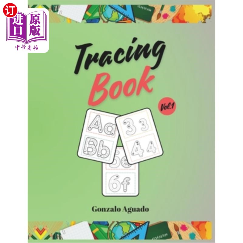 海外直订Tracing Book: Learn to Write Letters and Numbers 描描书:学习写字母和数字