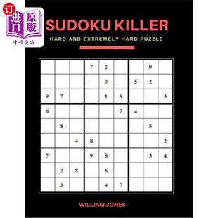 海外直订Sudoku Killer: Hard Sudoku Game Books Puzzle for Everyday Challenge, Brain Game 数独杀手:用于日常挑战的硬