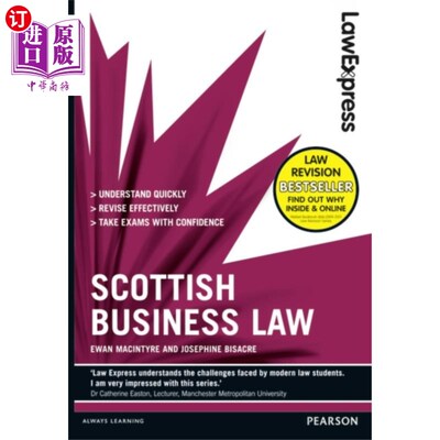 海外直订Law Express: Scottish Business Law (Revision gui... 法律快讯:苏格兰商法(修订指南)