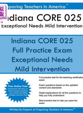 海外直订Indiana CORE 025 Exceptional Needs - Mild Intervention 印第安纳州核心025特殊需求-轻度干预