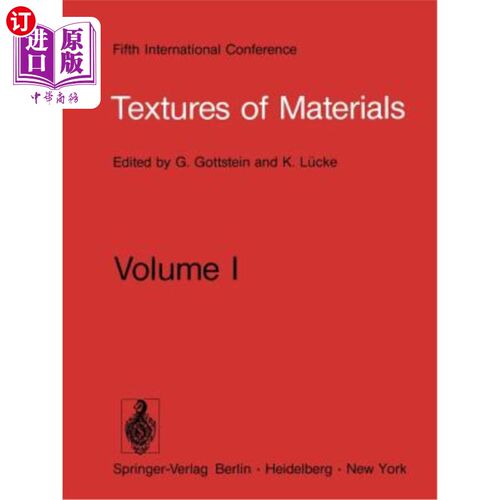海外直订Textures of Materials: Proceeding of the Fifth International Conference on Textu 材料织构：第五届国际材料织构会